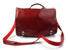 Leather red shoulder bag messenger bag ladies mens handbag leatherbag satchel carry on crossbody business executive bag Our handbags are manufactured 100% in Italy, handcrafted with the highest quality materials, to create a beautiful and durable product. Genuine Italian leather and fine detailing, make this an essential product to have, as good or better than any luxury item you will find in other stores. Our motto is: Made in Florence, Italy, shipped from Florence, Italy! This competitive edge Mens Handbag, Leather Folder, Mens Business, Office Bag, Briefcase For Men, Mens Leather Bag, Business Bag, Leather Messenger Bag, Leather Briefcase