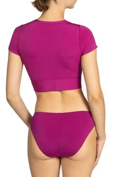 Robin Piccone Ava Knot Front Tee Bikini Top | Nordstrom Uniform Fashion, Cropped Tee, Nordstrom Store, Crop Tee, Knot, Nordstrom, Free Shipping