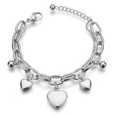 2 Layer Lovers 3 Gradients Love Heart Thick Chain Bracelet
Can be worn on wrists with a circumference of 16-20cm Metal Bracelets With Heart Beads, Trendy Heart-shaped Chain Bracelets, Trendy Heart-shaped Chain Bracelet, Metal Heart Bracelet With Adjustable Chain, Adjustable Heart-shaped Chain Bracelets, Heart-shaped Adjustable Chain Bracelet, Metal Bracelets With Heart Pendant, Metal Heart Charm Bracelet With Adjustable Chain, Double Heart Bracelet With Adjustable Chain