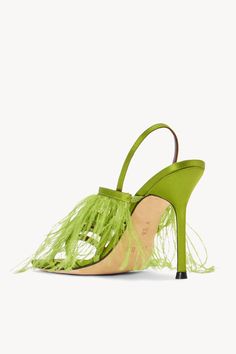 The Anise Feather Heel is our highest stiletto sandal in Italian satin with tonal ostrich feathers. Feather Heels, Satin Heels, Stiletto Sandals, Ostrich Feathers, Sample Sale, Cow Leather, Feathers, Heel Height, 404 Not Found