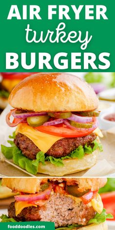 Make delicious and healthy turkey burgers in your air fryer with this simple recipe. Perfect for a quick meal, these homemade turkey burgers are juicy and packed with flavor!