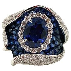 Luxury Fine Jewelry Sapphire Ring As Gift, Royal Ring, Royal Rings, Diamond Gold Ring, Round Sapphire, Special Ring, Stylish Rings, Blue Sapphire Diamond, Diamond Gold