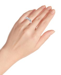 A classic and simple 5 stone design with gorgeous round cubic zirconia stones on a silver plate or 18K Gold Plate band. Macys Jewelry, Stone Design, Gold Plated Rings, Gold Plated Jewelry, Jewelry Plate, Fine Silver, Stone Rings, Silver Plate, Cubic Zirconia