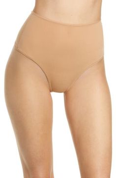 Enjoy the invisibility of a thong while retaining the breathability of quick-dry fabric with this comfortable option from Kim Kardashian West's SKIMS. Reflecting the brand’s passion for underwear solutions for every body, this low-rise style—available in four different colors—is destined to be a part of your regular rotation. Cotton-lined gusset 76% polyamide, 24% elastane Machine wash, tumble dry Imported Women's Clothing High-cut Leg Smoothing Shapewear Hosiery, Fitted High-cut Leg Shapewear With Moderate Coverage, Smoothing Second-skin High-cut Leg Shapewear, Fitted Shapewear With Moderate Coverage And High-cut Leg, Micro-elastic Solid Shapewear With Moderate Coverage, Stretch High-cut Leg Shapewear, Second-skin Nylon Shapewear, Seamless Second-skin Nylon Shapewear, Solid Shapewear With Moderate Coverage And Micro-elastic Fit