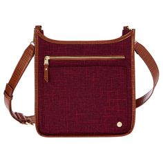 Samantha Brown To-Go Tweed Crossbody  This stylish Samantha Brown crossbody is perfect for any occasion - whether you are heading to work on a weekend getaway, going to a party or traveling. This medium-sized shoulder bag has plenty of multifunctional pockets and compartments that are easy to access. Your next adventure awaits.   What You Get      Crossbody Red Shoulder Bag With Leather Trim For Travel, Fall Travel Red Shoulder Bag, Tan Crossbody Shoulder Bag For Travel, Samantha Brown, Brown Crossbody, Round Logo, Weekend Getaway, Adventure Awaits, Weekend Getaways