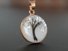 White Round Resin Necklaces, White Resin Round Necklaces, White Resin Pendant Jewelry, Breastmilk Pendant, Breastmilk Necklace, Birth Colors, Breastmilk Jewelry, Tree Of Life Necklace, Tree Of Life Pendant