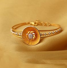 Shilpa lifestyle Palakka Bangle Gold, Elegant Gold-plated Bangle With Intricate Design, Peacock Kada Designs Gold, Lotus Bangles Gold, Shakha Pola Bangles Gold, Gold Jewelry Prom, Kids Gold Jewelry, Hand Carved Jewelry, Diy Leather Bracelet