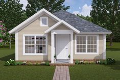 Cottage house plan 513-2199. This floor plan design is 788 sq ft and features 2 bedrooms and 1 bathrooms. Small Cottage House Plans, Cottage House Plan, Cottage Floor Plans, Cottage Style House Plans, Small House Floor Plans, Tiny House Floor Plans, Cottage Plan, Inspire Me Home Decor, Small Cottage