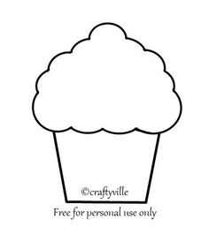 a cupcake with the words free for personal use only