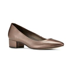 ROS HOMMERSON HEIDI II WOMEN DRESS PUMP IN BRONZE - TLW Shoes Tiny Pillows, Almond Shaped, Loafer Sneakers, Pump Dress, Work Shoes, Women Dress, Casual Boots, Slip On Sneakers, Cocktail Party