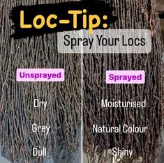 *Healthy Loc Tip*…..Spraying your locs makes all the difference 👌🏾 For more tips and advice on how to maintain healthy Microlocs, head over to vnuslocs.co.uk #vnuslocs #microlocks #microlocs #microinterlocks #microlocservice #microlockservice #healthylocs #healthymicrolocs #loccaretips #microloctips Loc Tips Hair Care, Loc Care Tips, Loc Tips, Hairstyles Locs, Hair Journey Tips, Dreads Care, Intentional Life