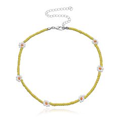 Korea Lovely Daisy Flowers Colorful Beaded Charm Statement Short Choker Necklace for Women Vacation JewelryModel Number:4001315835592 Colorful Beaded Necklace, Statement Shorts, Women Vacation, Flowers Colorful, Daisy Flowers, Green Necklace, Daisy Flower, Necklace For Women, Womens Necklaces