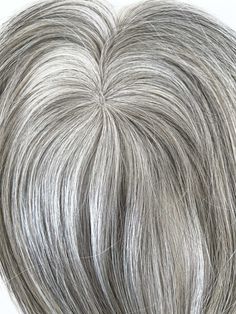 Ladies' hair toppers for women's light grey mix hair color are made with a mono mesh base that is 3"x 5" and 130% hair density for a natural look. The light salt and pepper hair mix is perfect for thinning hair. Get the near-perfect look you desire with our hair pieces.100% real human hair best quality. If you are looking for toppers for hair loss and you have a light grey mix of salt and pepper hair color. This is the perfect solution for hair toppers for thinning hair that blends with your nat Best Hair Toppers For Thinning Hair, Mix Hair Color, Salt And Pepper Hair Color, Pepper Hair Color, Hair Toppers For Thinning Hair, Grey Hair Topper, Thining Hair, Hair Toppers For Women, Grey Hair Pieces