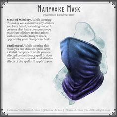 an image of a purple mask with the words manvoke mask written below it