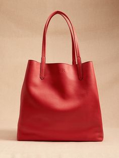 East-West Leather Tote | Banana Republic Tote Bag Pattern Free, Bag Styles, Womens Tea, Bag Pattern Free, Red Purses, Unique Bags, Women Accessories Bags, Tote Bag Pattern, Tote Bag Leather