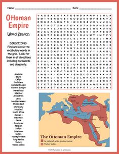 the ottoman empire word search page