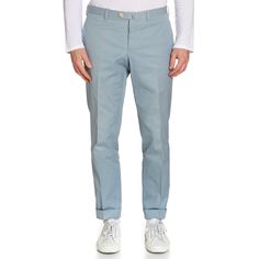 Sartoria CHIAIA Handmade Light Blue Cotton Flat Front Chino Pants EU 52 US 36 SARTORIA CHIAIA Bespoke Tailoring, Handmade Lighting, Chino Pants, Light Blue Color, Twill Fabric, Cotton Twill Fabric, Chinos Pants, Cotton Twill, Light Blue