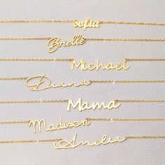 "Gold Name Necklace, Mother's Day gifts , Perfect Personalized Gift For Her * Material: High Quality Solid 925 Sterling Silver * Finish: Sterling Silver ∙ 18K Gold ∙ Rose Gold * All our jewelry is made by hand with Love STERLING SILVER 925 We use real Sterling Silver 925 How to customize Order? 1) Select Color 2) Select Chain length 3) Click \"Add to Cart\" 3) Will need work name or letters write to the text box (like: Alis ♥ Laura -S♥G ) 4) Checkout 5) Complete order Shipping & Package * Yo Customized Nameplate Necklace For Gift, Customized Nameplate Necklace Gift, Customized Jewelry Pendant For Personalized Gift, Customizable Nameplate Necklace For Gift, Handmade Charm Necklace For Birthday And Mother's Day, Customizable Pendant Necklace For Birthday Gift, Handmade Gold Jewelry For Birthday Gift, Custom Name Necklace Pendant For Gift, Custom Name Pendant Necklace As Gift