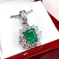 GORGEOUS, SUBSTANTIAL 3.59 TCW, Certified Emerald pendant. UNIQUE DESIGN! ONE OF A KIND THIS MASTERPIECE WAS DESIGNED BY OUR BOUTIQUE AND HANDMADE BY OUR IN-HOUSE GOLDSMITHS. SPARKLING, top green emerald, of a nice size of 2.18 carats, surrounded by 4 large marquise diamonds and 15 round brilliants! Set in 18K solid white gold pendant. Perfect for every occasion! IN CASE OF RETURN FOR US BUYERS. BUYERS MAY SEND THE ITEMS BACK TO OUR US-BASED OFFICE IN SALT LAKE CITY, UTAH Our jewelry are special Gia Certified Marquise Platinum Jewelry, Luxury Marquise Cut Gemstone Jewelry, Gia Certified Marquise Cut Jewelry For Gift, Elegant Marquise Gia Certified Jewelry, Hallmarked Marquise White Gold Jewelry, Fine Jewelry With Gia Certified Marquise Cut, Marquise Emerald Jewelry In White Gold, Emerald Marquise Jewelry With Brilliant Cut, Emerald Marquise Brilliant Cut Jewelry