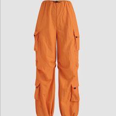 Brand New, Size Medium In Orange Red Velvet Jumpsuit, Oversized Cargo Pants, Orange Sweatpants, Pantalon Orange, Orange Outfits, Straight Leg Cargo Pants, 90s Y2k Fashion, Orange Jeans, Summer Outfits Aesthetic