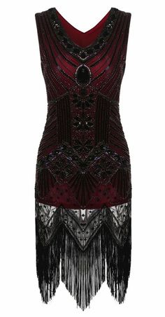 Ooooh my! How gorgeous! Great Gatsby dress ❤️ love! Makes me happy! Glamorous Sleeveless Fringe Flapper Dress, Sleeveless Fringe Flapper Dress For Party Season, Sleeveless Flapper Dress For Party Season, Elegant Sleeveless Flapper Dress With Fringe, Fitted Sleeveless Flapper Dress, Sleeveless Gatsby Flapper Dress For Summer, Red Sleeveless Flapper Dress, Sleeveless Fringe Flapper Dress For Evening, Sleeveless Beaded Fringe Flapper Dress For Evening