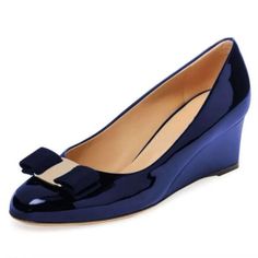 TAAFO Women's High Heels 6 Cm Round Toe Pumps Women's Shoes Wedges Heel Shoes black-34 Round Toe Pumps, Shoes Heels Wedges, Womens Shoes Wedges, Heel Shoes, Blue Shoes, Womens High Heels, Shoes Black, Shoes Wedges, Women's Pumps