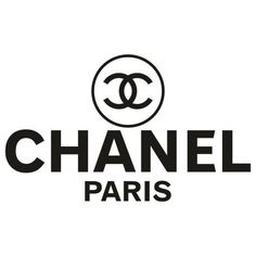 the chanel logo is shown in black and white, with an oval on top