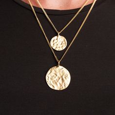 A double layer of delicate gold chains with hanging coin pendants add shine to any neckline.  Two gold chains Double coin pendants 17" and 20" long chains Style Number: ﻿9244NG2 Pendants Necklace, Coin Pendant Necklace, Double Chain, Coin Pendant, Long Chain, Chain Styles, Gold Chains, Double Layer, Coin