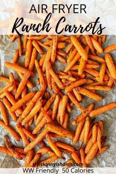 air fryer ranch carrots with text overlay