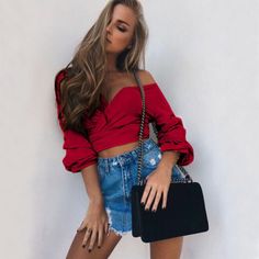 FREE SHIPPING V Neck Off Shoulder Long Sleeve Tops JKP1204 Casual Long Sleeve Crop Top For Club, Spring Long Sleeve Club Crop Top, Long Sleeve Crop Top For Fall Evenings, Chic Crop Top For Club In Fall, Long Sleeve Crop Top For Going Out In Fall, Chic Fall Crop Top For Club, Trendy V-neck Crop Top For Club, Casual Crop Top For Club In Fall, Trendy Fall Crop Top For Going Out