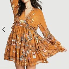 Brand New With Tags! Free People Cherry Blossom Mini Dress, Tunic, Cover Up Size: Medium Color: "Topaz Combo" (Per Tag) Boho, Flowy And Versitile Design Retail: $128 Hippie V-neck Mini Dress For Spring, Boho Mini Dress With Boho Print For Brunch, Brown Hippie Boho Dress For Spring, Mini Boho Dress With Boho Print For Brunch, Brown Boho Long Sleeve Dress For Spring, Fall Beach Boho Dress With Floral Print, Fall Floral Print Boho Beach Dress, Fall Boho Dress With Floral Print For Beach, Brown Long Sleeve Boho Dress For Spring