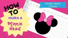 how to make a minnie mouse head with the text, design space and clipping