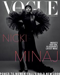 nicki mina is featured on the cover of the new york times magazine's november issue