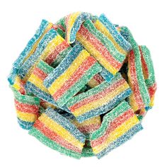 Wholesale Sour Power Mini Belts Snax Quattro-19.80lb Case Bulk Sour Belts, Rainbow Belts, Gourmet Candy, Candy Buffet Tables, Retro Candy, Rainbow Candy, Dessert Toppings, Sugar Crystals, Kids Candy