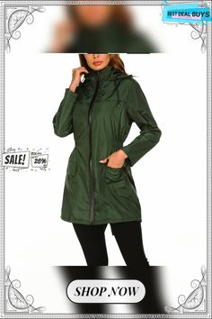 Waterproof Light Raincoat Hooded Windbreaker Mountaineering Jacket Women's Jacket Winter Solid Raincoat With Pockets, Hooded Jacket With Zipper For Outdoor Fall Use, Windproof Windbreaker For Cold Weather In Fall, Waterproof Long Sleeve Outerwear For Hiking, Winter Waterproof Outerwear With Pockets, Winter Windproof Long Sleeve Raincoat, Winter Long Sleeve Windproof Raincoat, Winter Outerwear For Rainy Weather, Windproof Hooded Raincoat For Travel