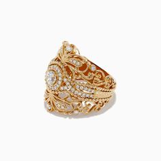 Effy D'oro 14K Yellow Gold Diamond Statement Ring Statement Rings Diamond, Yellow Gold Diamond Ring, Gold Diamond Ring, Gold Diamond Rings, Gold Yellow, Statement Ring, Statement Rings, Gold Diamond, Diamond Ring