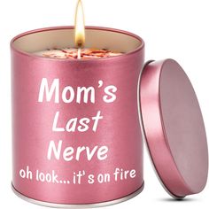 PRICES MAY VARY. Birthday Gifts for Mom - It will make your mom laugh with a funny humorous quote. The candle will be a great birthday gift for mom, first time mom, stepmother, etc Mom Gifts- It will be create a sense of emotional connection and show appreciation between mothers and daughters, sons, bring fresh love to your mom anytime, anywhere, gifts for mom who has everything Gifts for Mom- Our candle with luxurious fragrance, when your mom needs a break, light it, she will feel relaxed. Perf Moms Last Nerve Candle, Mom Valentines Day Gift, Christmas Presents For Moms, Gifts For Mom From Daughter, Novelty Candles, Valentines For Mom, Express Gratitude, Funny Mom Gifts, Funny Holiday