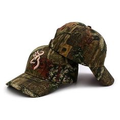 West Louis™ Browning Camo Baseball Cap Brown / One Size Fits All - West Louis Synthwave Fashion, Jungle Hat, Chinese Fabric, Hunting Camouflage, New Retro Wave, Spring Hats, Outdoor Hunting, Retro Streetwear, Cap Mens