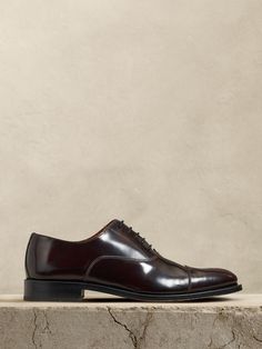 Men's Shoes - Shop All | Banana Republic Vintage Leather Cap Toe Oxfords, Brown Leather Cap Toe Oxfords, Burgundy Cap Toe Leather Oxfords, Semi-formal Brown Wingtip Derby Shoes, Brown Leather-lined Oxfords For Derby, Brown Oxfords, Leather Cap, Shoe Shop, Banana Republic