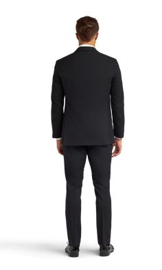 A premium classic black tuxedo with two buttons and a notch lapel. Classic Black Tuxedo, Tuxedo Suit, Black Tuxedo, Classic Black, Michael Kors, Pants, Black, Trousers