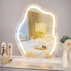 FENCHILIN Hollywood LED Lighted Makeup Mirror Elevate your daily beauty routine with the FENCHILIN Hollywood LED Lighted Makeup Mirror a glamorous addition to any vanity space. Crafted with elegance and functionality in mind, this mirror is more than just a reflection of yourself; it's an essential tool for achieving flawless makeup application every time. Size: 18" x 22".  Color: White. Vanity Light Up Mirror, Light Up Mirror, Vanity Space, Vanity Makeup Mirror, Lighted Makeup Mirror, Flawless Makeup Application, Daily Beauty Routine, Vanity Makeup, Makeup Mirror With Lights