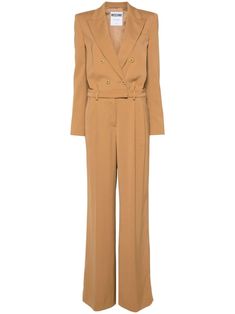 caramel brown twill weave double-breasted button fastening peak lapels long sleeves buttoned cuffs belted waist chest welt pocket pleat detailing two side inset pockets two rear welt pockets straight leg Wardrobe Edit, Yoko London, City Dress, Twill Weave, Caramel Brown, Summer Beach Wear, Exclusive Fashion, Ballet Flat Shoes, Lady Dior