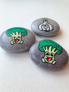 The Broccoli hand painted rock is a children's fidget toy that doubles as a natural sensory toy. This small gift is a hand painted worry stone for kids, designed to relieve stress and anxiety in both children and adults with ADHD, autism. It can also be used as a desk toy or fidget toy for adults looking for stress relief at work.. With its calming effect and sensory features, this broccoli desk toy is an excellent addition to any collection of autism toys or stress relief gifts. Worry Pet, Pet Rock, Desk Toy, Kids Sensory, Desk Toys