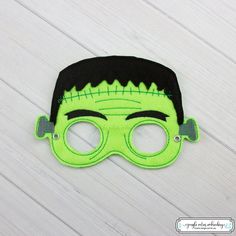 *Please read entire listing* These masks are great for Halloween, party favors, or just to pretend play around the house!!  *Mask Information* This listing is for 1 (one) Frankenstein Mask.  Comes with rivets attached, to make it a little more durable. Comes with round elastic cord cut to roughly 16-20 inches long, so you can cut the elastic to fit more comfortably on your child. Masks are roughly 5x7, depending on the design ordered. Please note: Most of the designs can fit a child up to 10. However, will vary between child and design.  Looking for adult sizes? Please personally contact me and ask if this design is available in adult size. Not all designs have that availability, but a lot haven't been listed yet. I'd love to help you out! May contain parts that are choking hazards. Do not Frankenstein Mask, Birthday Party Halloween, Party Favors Birthday, Felt Mask, Favors Birthday, Halloween Party Favors, Party Halloween, Vinyl Colors, Mask For Kids