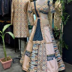 Fabric Details :- Lehenga:- (Full Stitched) Fabric :- Heavy Chinon Fabric Inner :- Double Crape Inner + Can-Can Net Color :-White Work :- Heavy Foil Print + Embroidery Work Belt Lenght:- 42" Size :- 40" Flair :- 4 Mtr (Side Imported Zipper) Blouse :- (Full Stitched) :- Fabric :- Heavy Satin Inner :- Cotton Size :- S (Chest 36) Blouse Length :- 15” Work :- Heavy Embroidery + Sequence + Zari Work + Ready Lace Back Side :- Dori (Opening With Hook) Blouse Color :- Green (With Padded) Dupatta :- Fabr Bohemian Cream Wedding Sets, Fitted Beige Lehenga For Festivals, Designer Fitted Beige Sets, Beige Designer Sets, Beige Fitted Designer Sets, Beige Fitted Bohemian Sets, Fitted Beige Choli With Dupatta, Designer Fitted Cream Sets, Fitted Beige Set For Reception