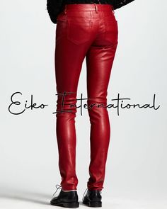 #leatherpants #leatherweatherpants #leatherpantsoutfit #genuineleatherpant #bikerpant #leatherpantsseason #realleather #leathertrouser #leatherleggings #leathervest #redleatherpants #redleathertrouser #leatherlove #leatherfetish #fashion #leather #style #ootd #womensfashion #bikerpants #leatherpantgirls #leatherpantsale #leatherpantsfortheladyrebel #leatherpantsph #leatherlove #leatherpantswag #streetstyle #streetwear #winter #fashionblogger #blackleggings #clothing Casual Stretch Red Leather Pants, Chic Red Leather Bottoms, Trendy Red Full-length Leggings, Trendy Full Length Red Leggings, Trendy Red Leather Bottoms, Trendy Red Fitted Leather Pants, Trendy Fitted Red Leather Pants, Fitted Red Leather Trousers, Chic Red Leggings For Fall