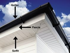 The soffits of your home aren't something most spend time thinking about: but they should be! These spaces are what connect the roof of your home to the rest of it, so it's good to consider if you need a house soffit replacement. Not only will this give you the chance to update your home, but it also ensures that your home will be more energy-efficient since it locks out more moisture, insects, and exterior sound from getting into your home. Fascia Board, Exterior Makeover, House Siding, Exterior Paint Colors, Vinyl Siding