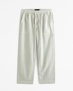 Our new easy-fitting pants in a soft breezy fabric and a baggy fit through the leg. Features a relaxed-fit silhouette, pull-on style waistband, exterior drawcords and pockets throughout. Summer Parachute Pants With Elastic Waistband And Tapered Leg, Linen Bottoms With Elastic Waistband For Lounging, Effortless Summer Loungewear Pants, Relaxed Wide-leg Sweatpants For Everyday, Versatile Parachute Pants With Elastic Waistband For Summer, Versatile Summer Parachute Pants With Elastic Waistband, Relaxed Fit Wide Leg Pants With Pull-on Style, Casual Relaxed Fit Pull-on Pants, Versatile Relaxed Fit Wide Leg Pants For Everyday