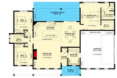 the floor plan for a house with swimming pool