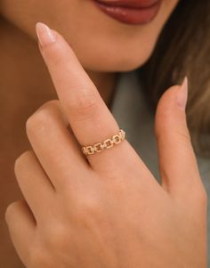 ❤️🔥 14K Solid Gold Band Ring - Minimalist CZ Zircon Ring - Dainty Statement Ring  - Valentine's Day Gift - Valentine's Day Ring ❤️🔥 ⭐️ Do you want an unforgettable gold gift for your grandchildren, nephews, girlfriend, spouse or people you care about? Then just choose the our necklace and ring that they will love, and we will design on the gift box in the best way for you and turn your necklace or ring into an eternal memory! Unforgettable Memories 🎁 Special Design Gift Boxes 🎄 High Quality